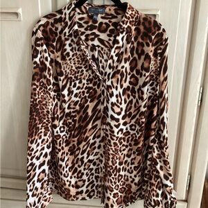 The Limited Ashton animal print blouse